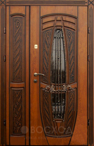 Фото стальная дверь Парадная дверь №106 с отделкой Массив дуба