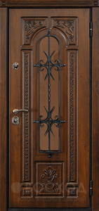 Фото стальная дверь Дверь с ковкой №7 с отделкой МДФ ПВХ