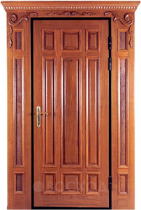 Фото стальная дверь Парадная дверь №1 с отделкой Массив дуба