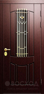 Фото стальная дверь Дверь с ковкой №15 с отделкой МДФ ПВХ
