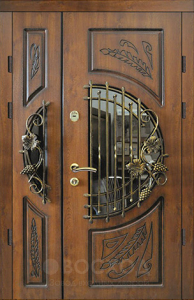 Фото стальная дверь Парадная дверь №72 с отделкой Массив дуба