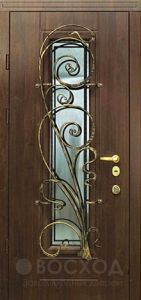 Фото  Стальная дверь Дверь с ковкой №17 с отделкой МДФ ПВХ