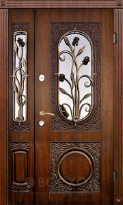 Фото стальная дверь Парадная дверь №102 с отделкой Массив дуба