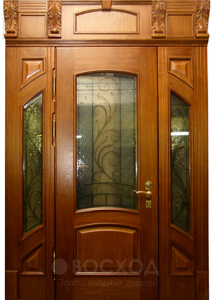 Фото стальная дверь Парадная дверь №18 с отделкой Массив дуба