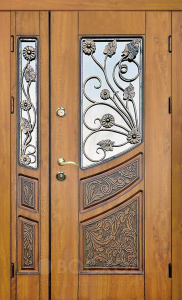 Фото стальная дверь Парадная дверь №411 с отделкой Массив дуба
