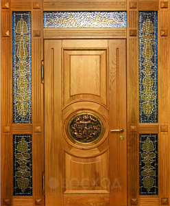 Фото стальная дверь Парадная дверь №47 с отделкой Массив дуба