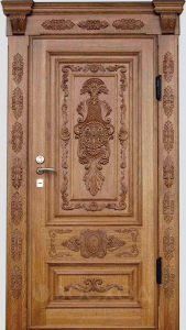 Фото стальная дверь Парадная дверь №388 с отделкой Массив дуба