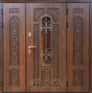 Фото стальная дверь Парадная дверь №384 с отделкой Массив дуба