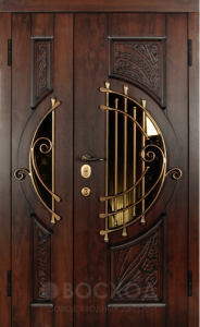 Фото стальная дверь Парадная дверь №376 с отделкой Массив дуба
