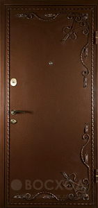 Фото стальная дверь Дверь с ковкой №3 с отделкой Порошковое напыление