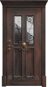 Фото стальная дверь Дверь с терморазрывом и стеклопакетом №1 с отделкой МДФ ПВХ
