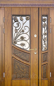 Фото стальная дверь Парадная дверь №92 с отделкой Массив дуба