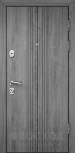 Фото стальная дверь Серая металлическая дверь №388 с отделкой 