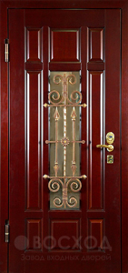 Фото  Стальная дверь Дверь в ковкой №5 с отделкой Винилискожа